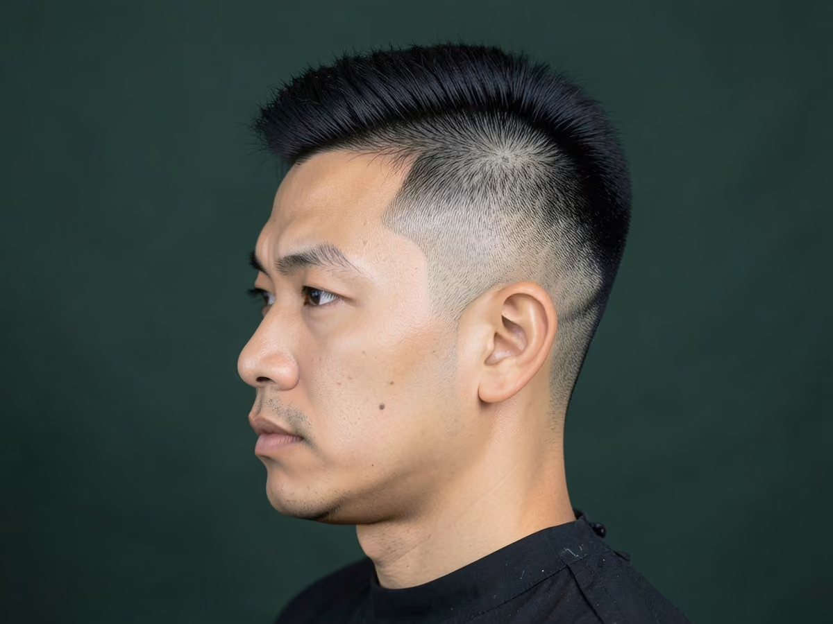 Man with a regulation flat top