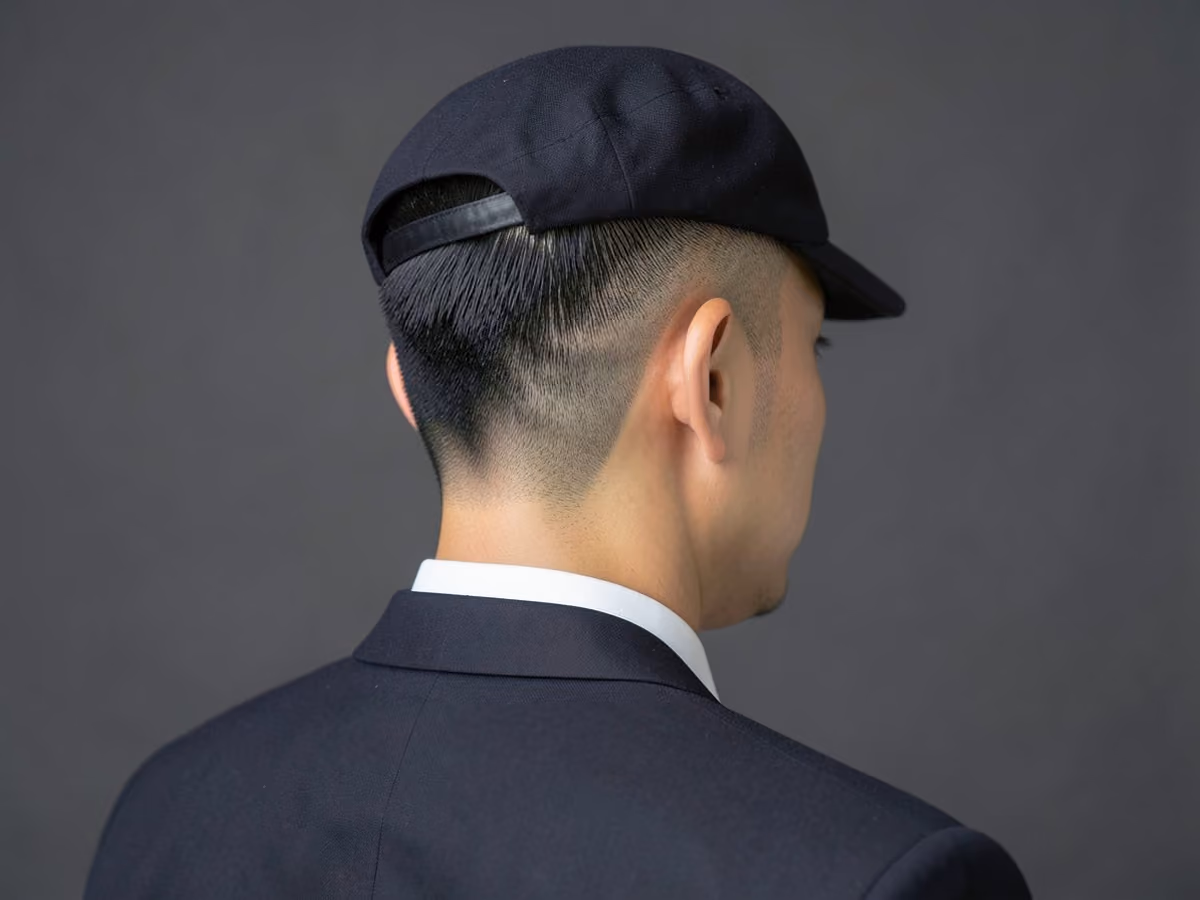 Man with a regulation side part