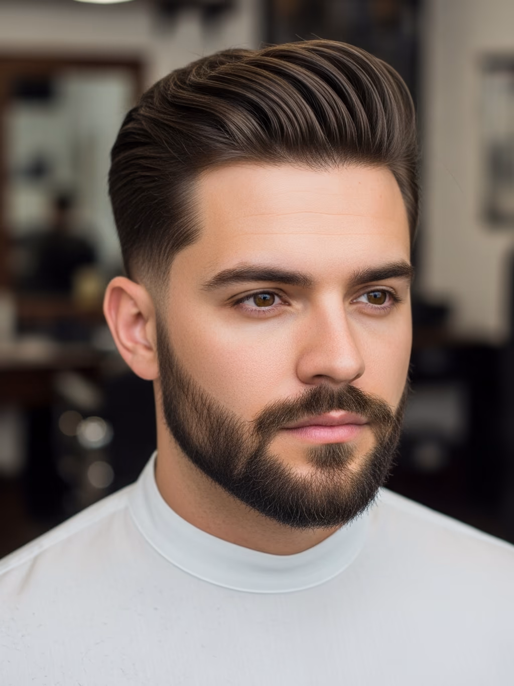 Textured Mod Cut hairstyle for men 2026 — mod cut variation, best for round faces seeking elongation, modern barbering by Master Stylist Jessica Hamilton