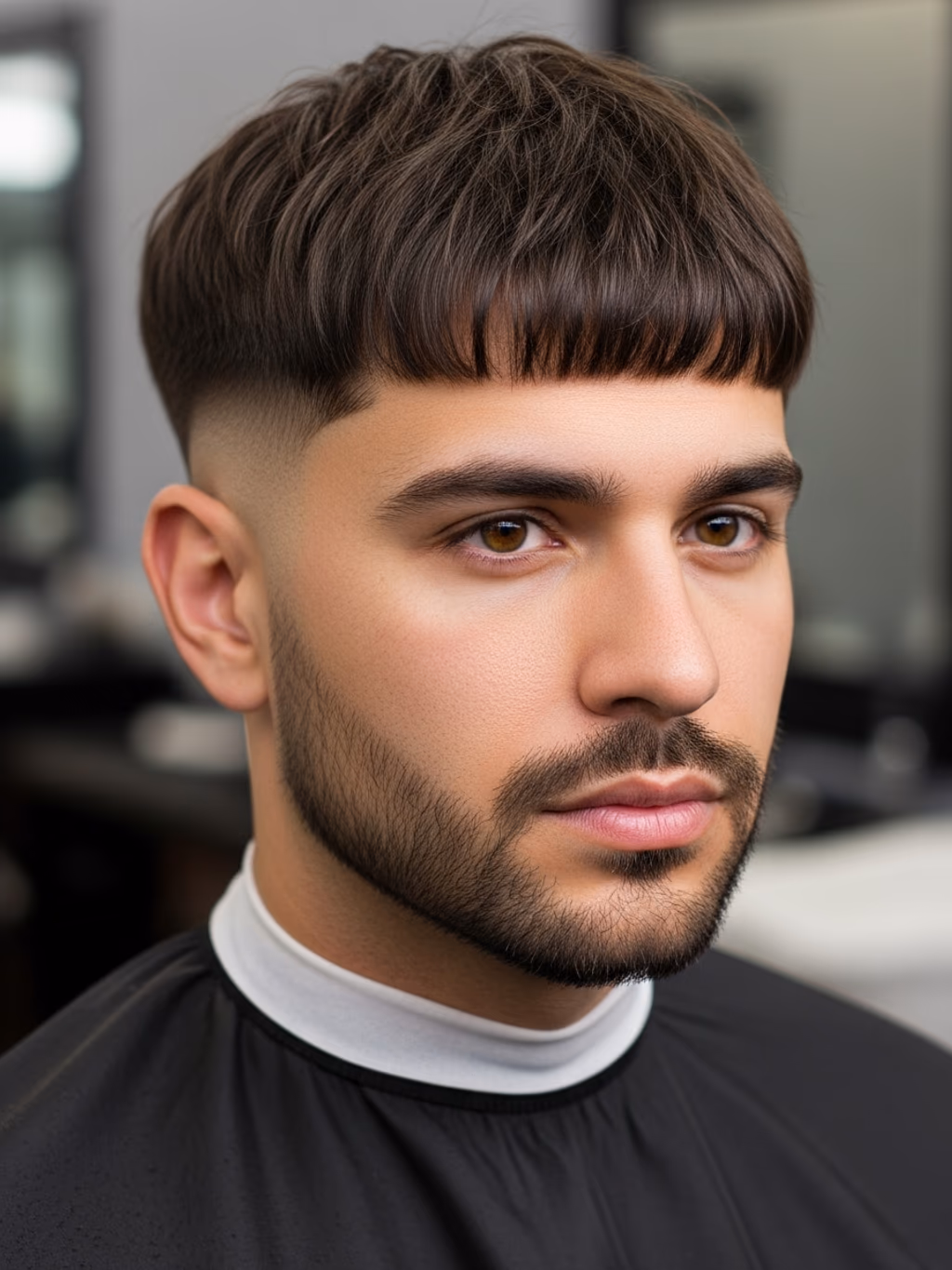 Classic Modern Bowl Cut hairstyle for men 2026 — modern bowl cut variation, best for oval and oblong faces, modern barbering by Master Stylist Jessica Hamilton