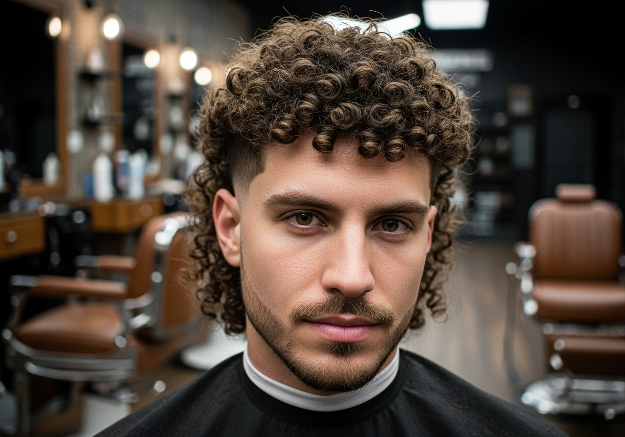 Broccoli Modern Mullet Haircut 2026 - Dense Fluffy Curly Mullet