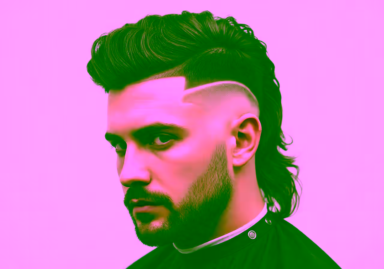 Disconnected Modern Mullet hairstyle for men 2026 — modern mullet variation, best for edgy styles + thick hair + all faces, modern barbering by Master Stylist Jessica Hamilton