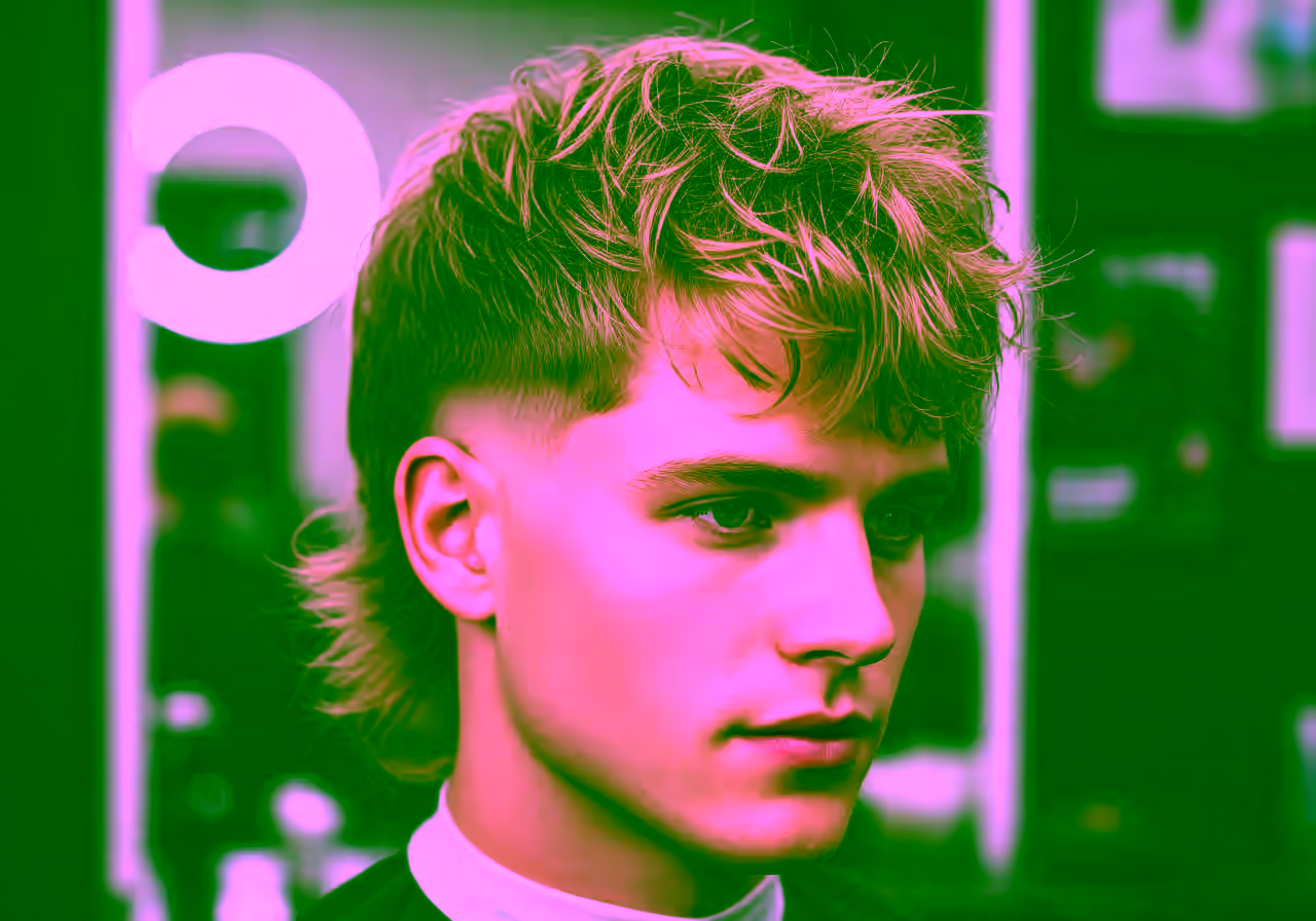 Fluffy Modern Mullet hairstyle for men 2026 — modern mullet variation, best for fine or thin hair + oval, round faces, modern barbering by Master Stylist Jessica Hamilton