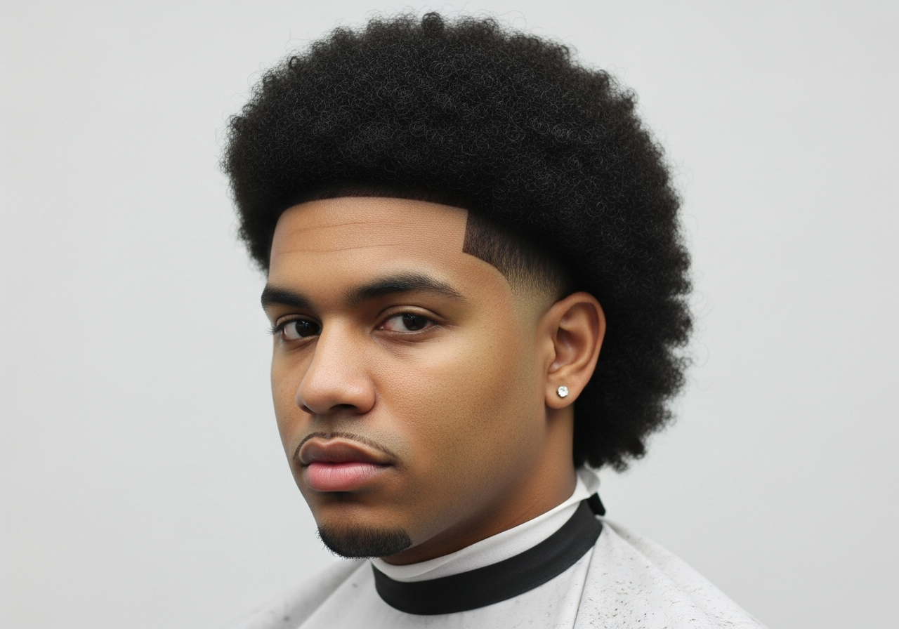 Mullet Afro Hairstyle 2026 - Rounded Afro with Longer Mullet Back