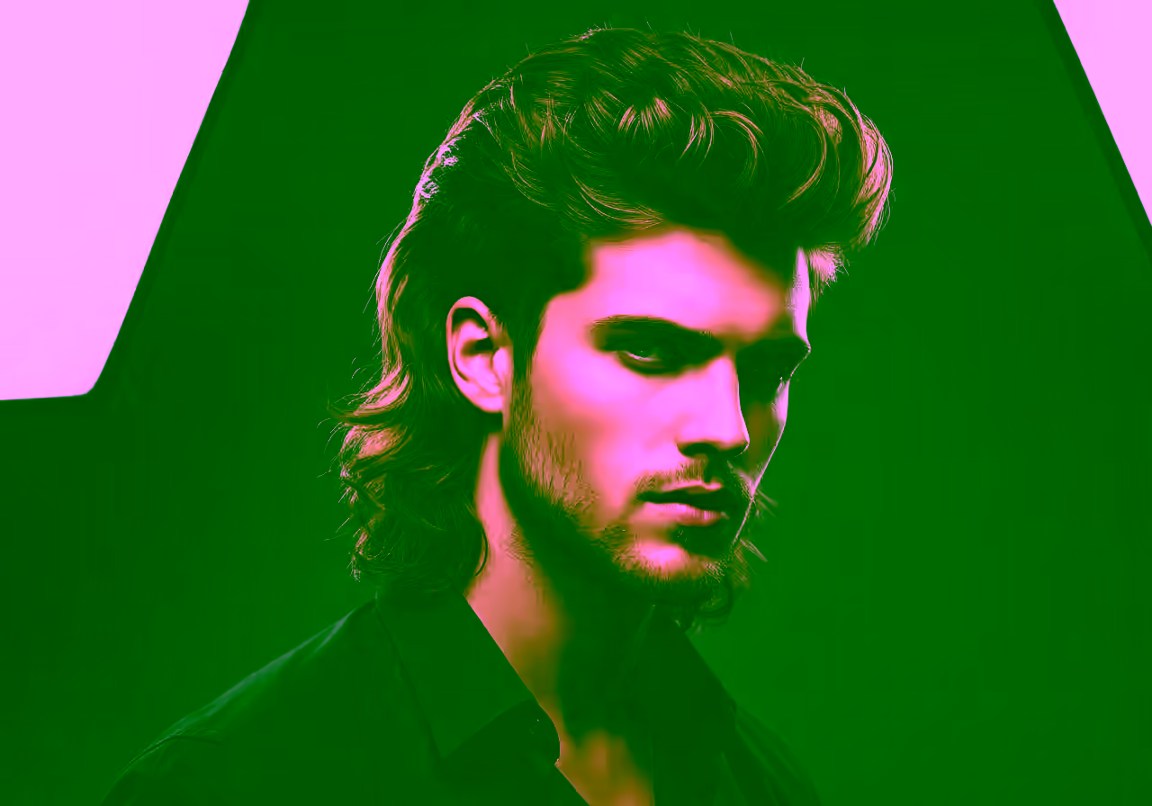Mullet Blowout hairstyle for men 2026 — modern mullet variation, best for round, oval faces + straight/wavy hair, modern barbering by Master Stylist Jessica Hamilton