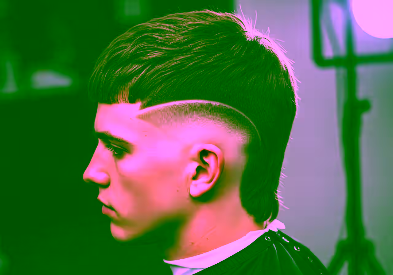 Mullet Crew Cut hairstyle for men 2026 — modern mullet variation, best for square, oval faces + straight/thick hair, modern barbering by Master Stylist Jessica Hamilton