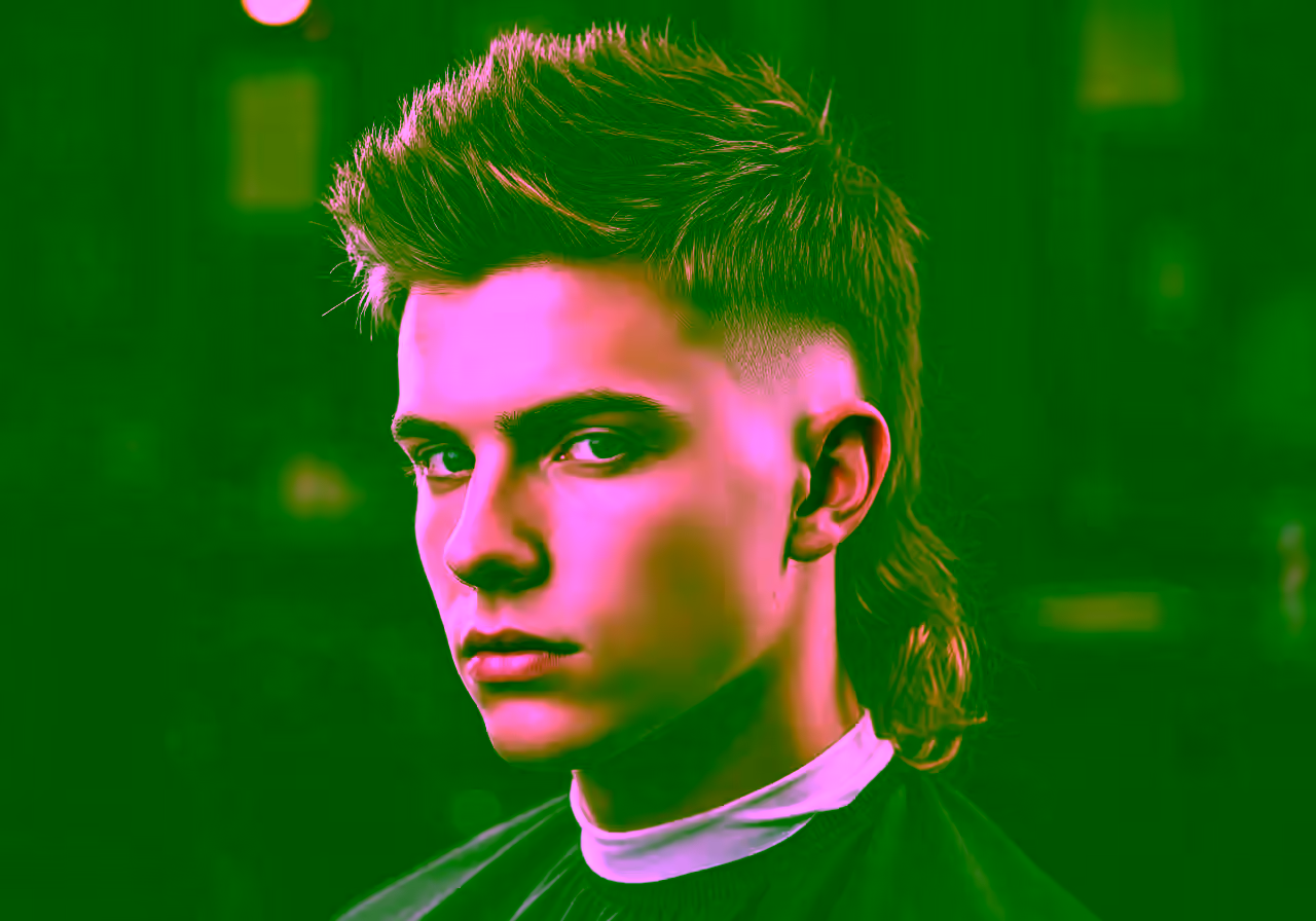 Mullet Spiky hairstyle for men 2026 — modern mullet variation, best for teens + round, oval faces + straight hair, modern barbering by Master Stylist Jessica Hamilton