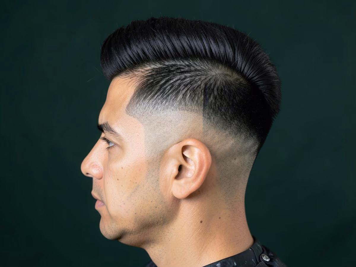 Man with a latino mohawk fade