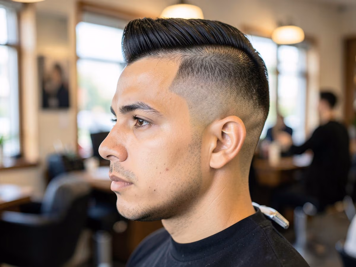 Man with a mid fade mohawk