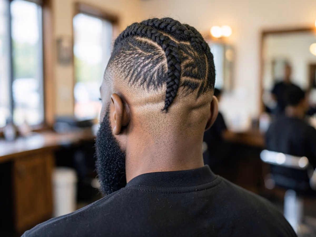 Man with a twist mohawk fade