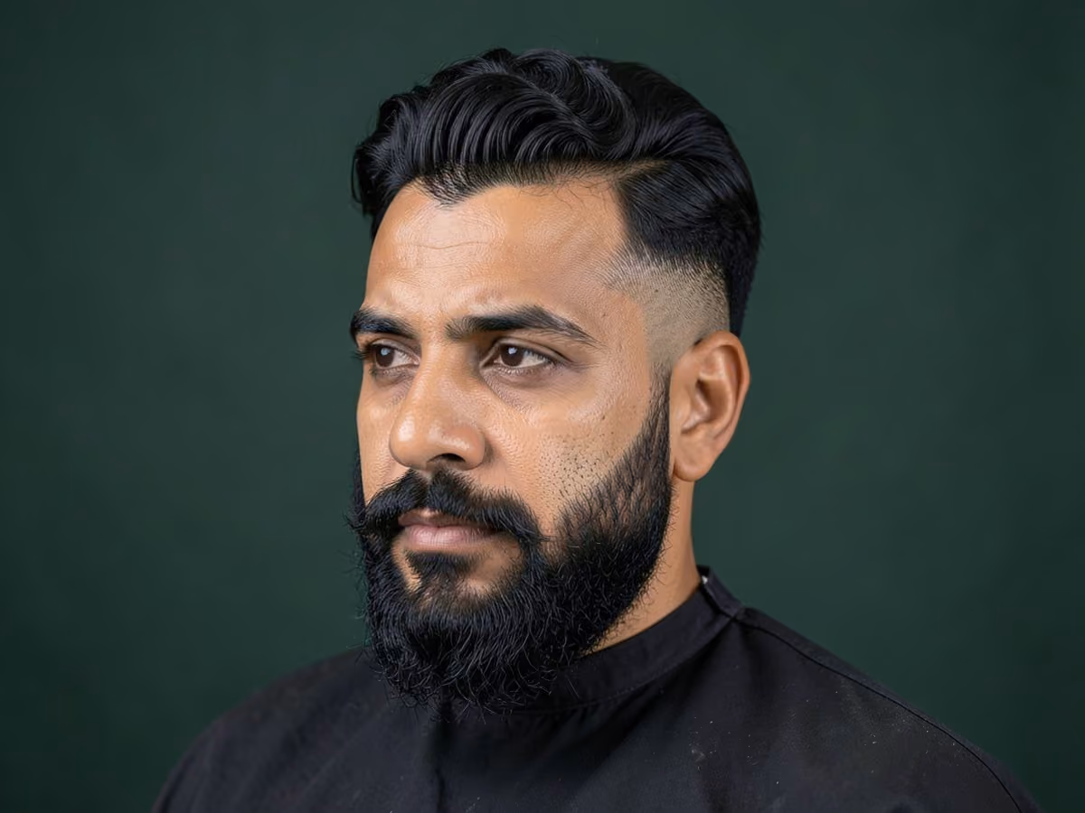 Man with a wavy mohawk fade
