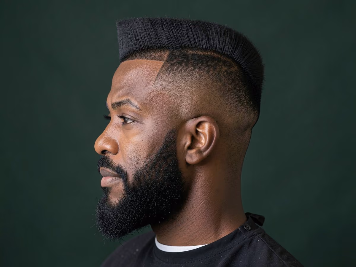 Man with a caesar mohawk