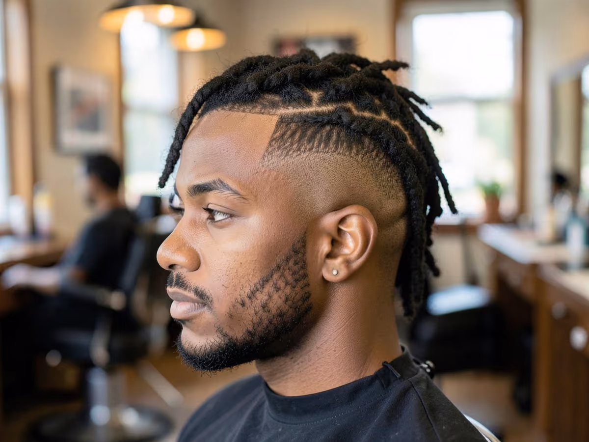 Man with a loc mohawk