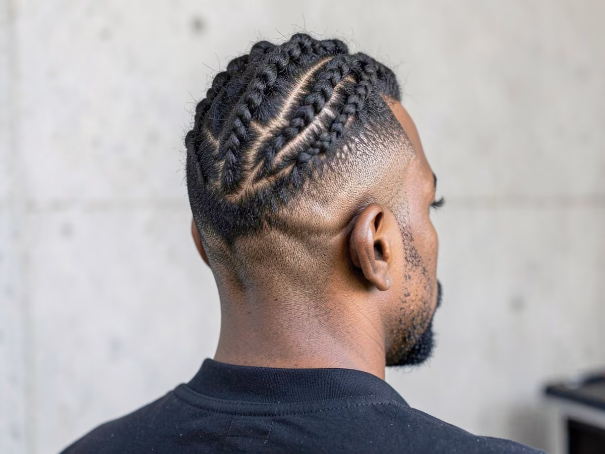 Man with a two-strand twist mohawk