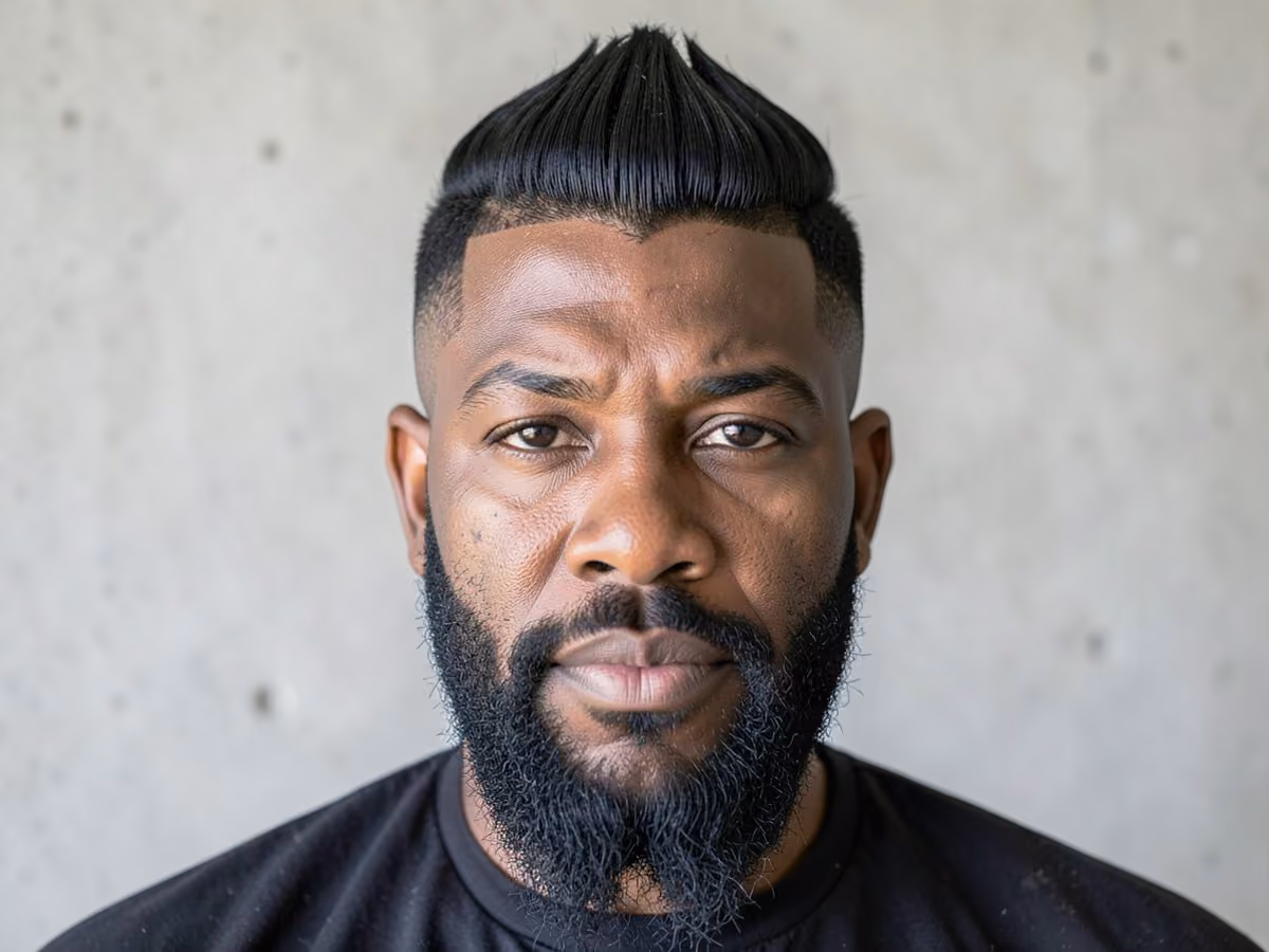 Man with a waves mohawk