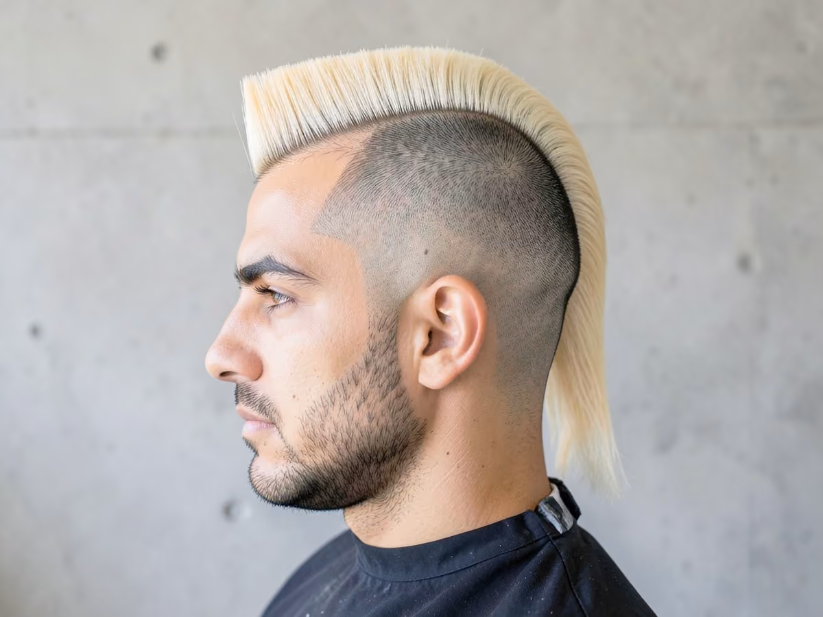 Man with a bleached mohawk