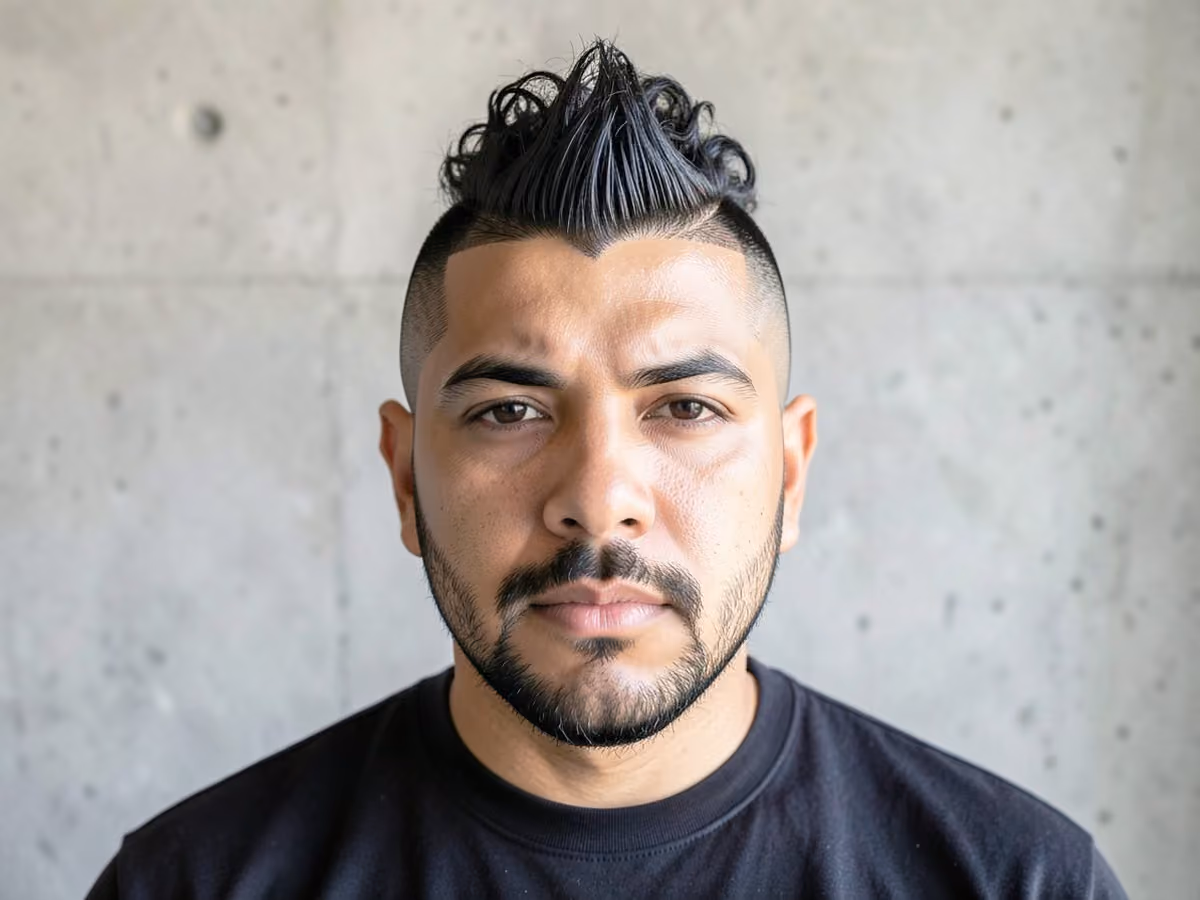 Man with a latino mohawk