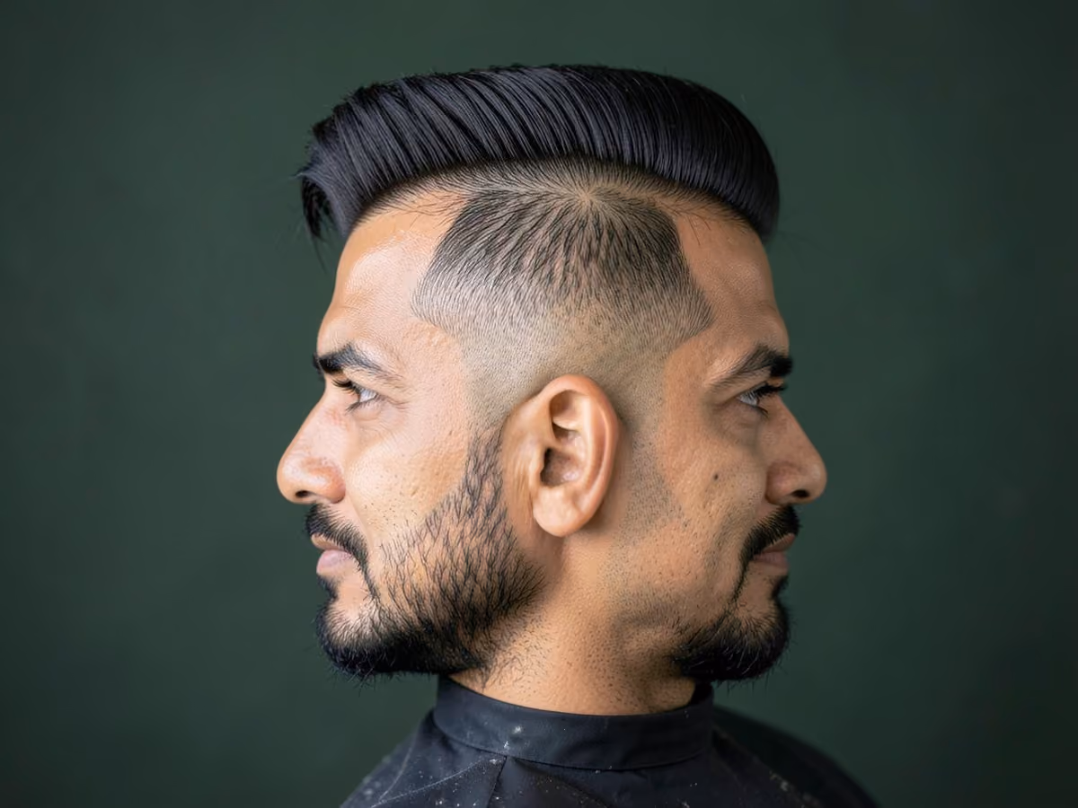 Man with a long mohawk