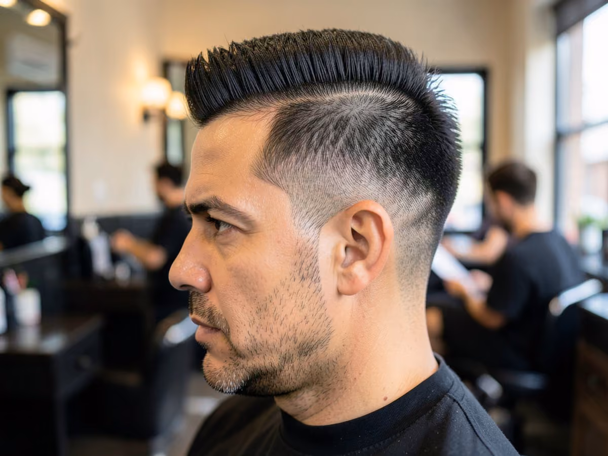 Man with a mohawk for thick hair