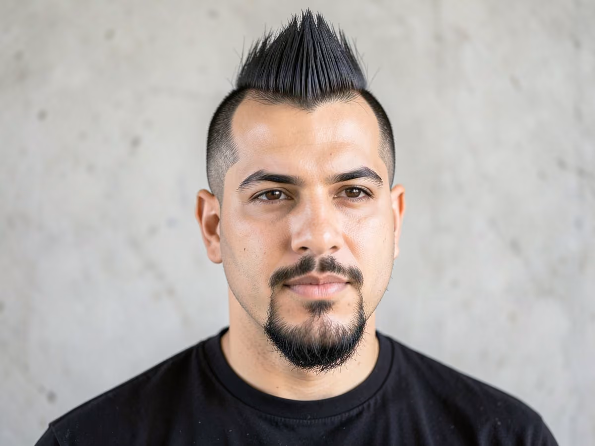 Man with a mohawk with goatee