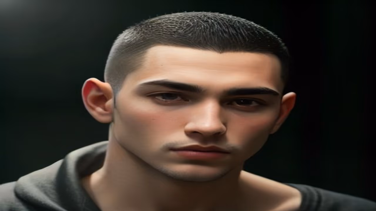 Man with a very short fresh haircut looking surprised in barbershop mirror — cut too short recovery guide