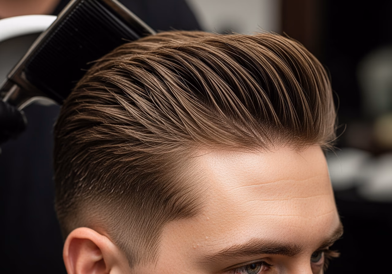 Oily Scalp Haircuts for Men 2026 - Polished Back Sweep Hold