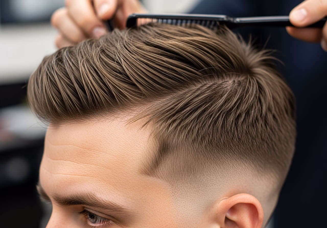 Oily Scalp Haircuts for Men 2026 - Side Swept Root Volume Crop