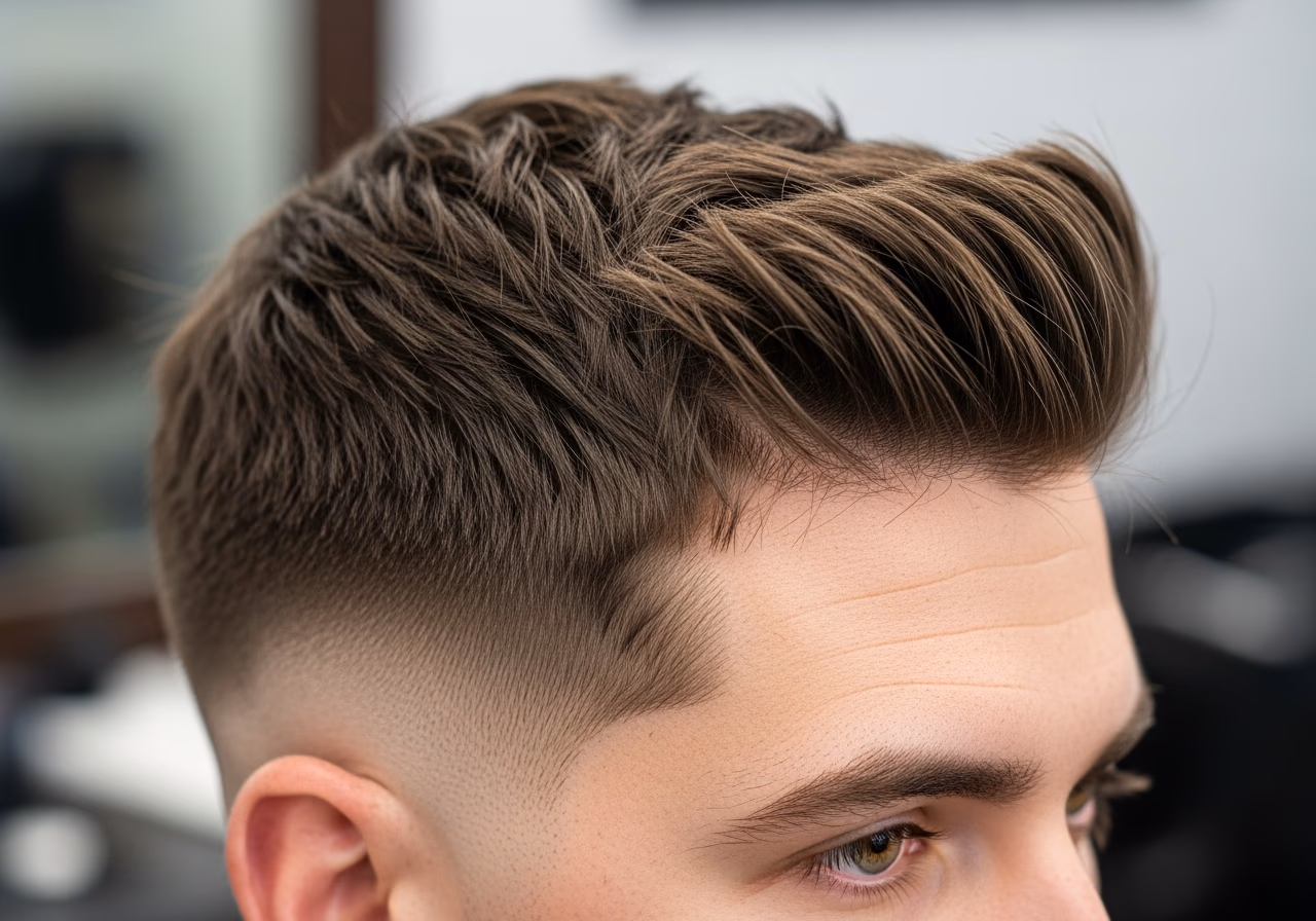 Oily Scalp Haircuts for Men 2026 - Side-Swept Textured Fringe with Root Grip