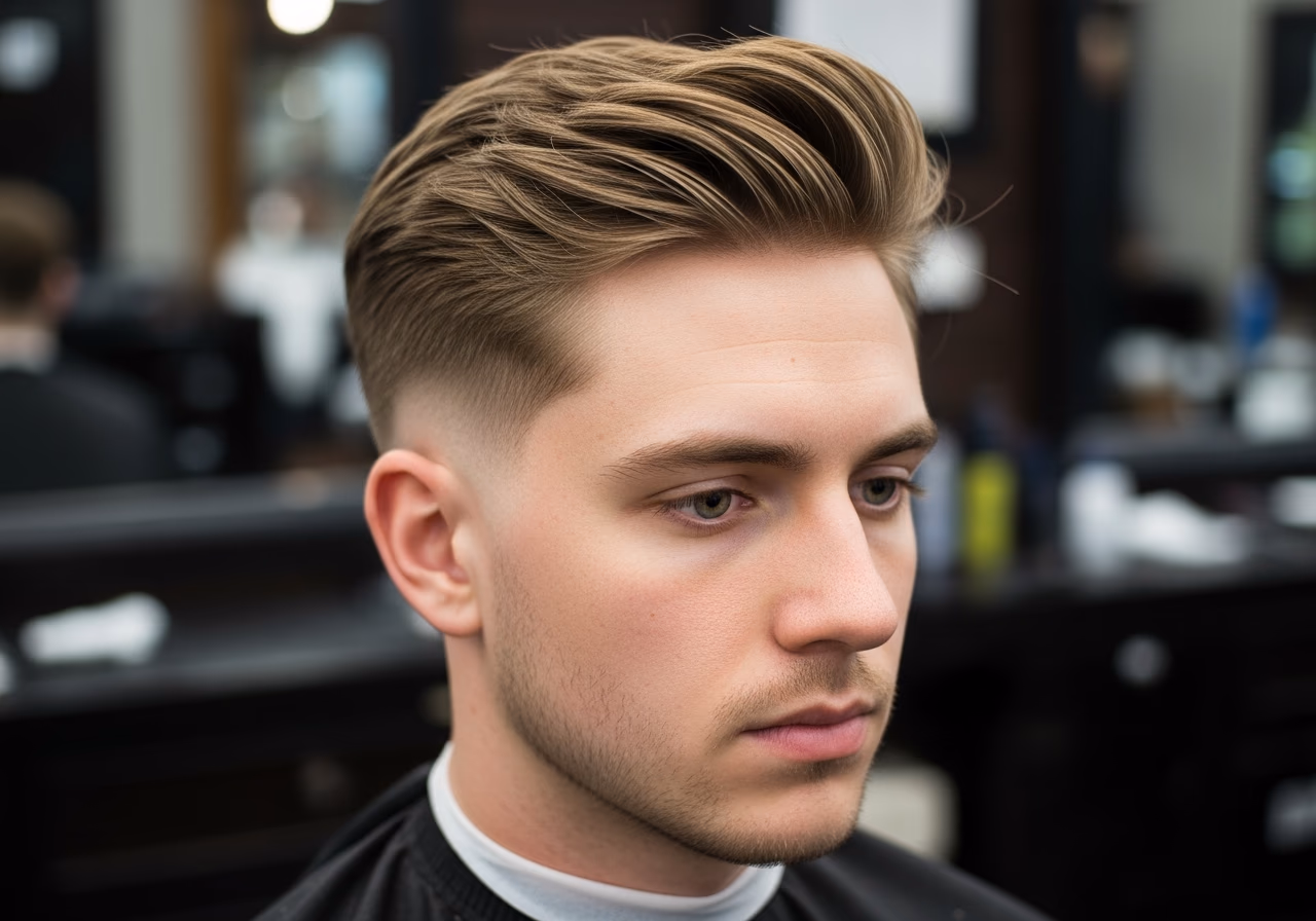 Classic Textured Taper Fade hairstyle for men 2026 — haircuts for oval faces variation, best for oval faces + straight or wavy hair, modern barbering by Master Stylist Jessica Hamilton