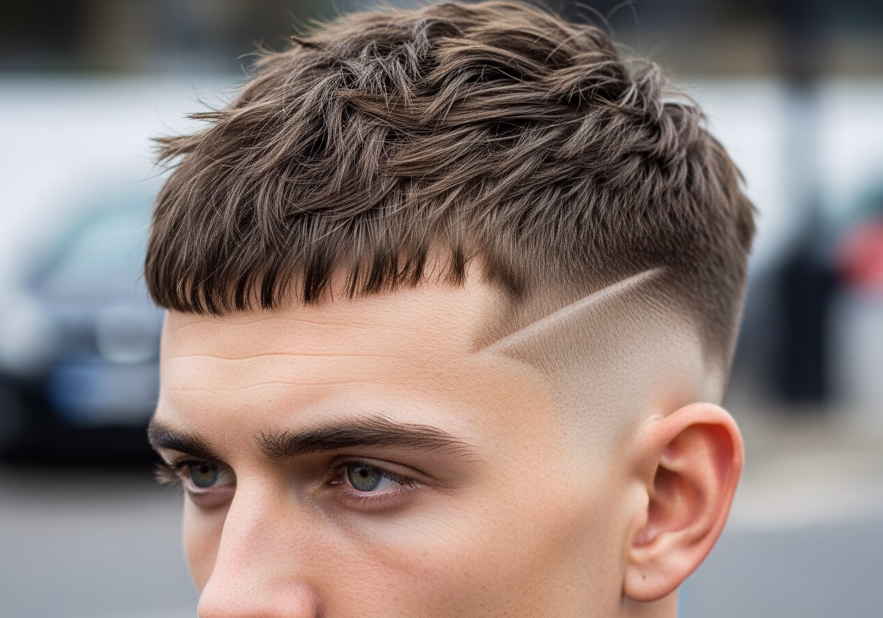 Disconnected Crop hairstyle for men 2026 — haircuts for oval faces variation, best for oval faces + thick hair, modern barbering by Master Stylist Jessica Hamilton