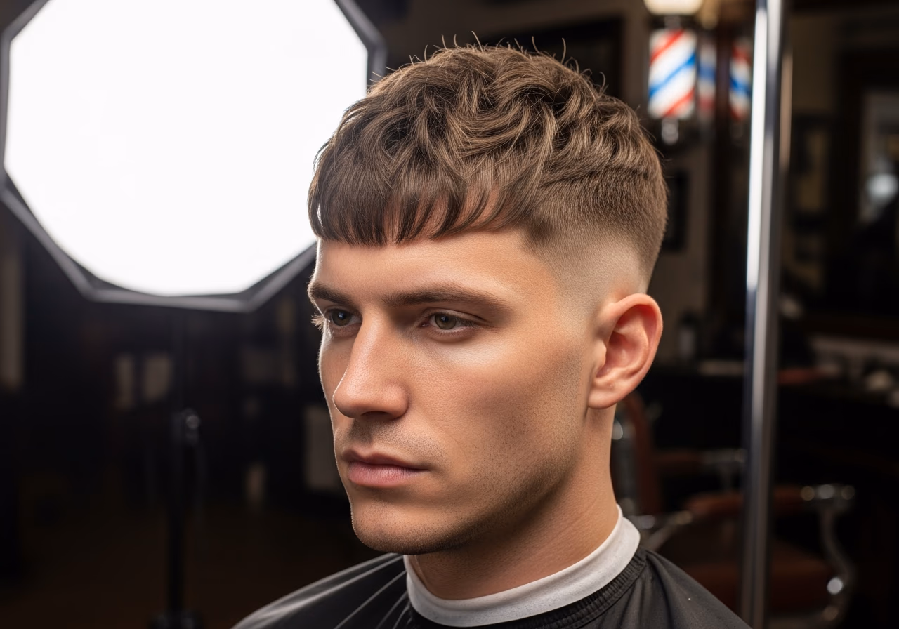 Textured Crop hairstyle for men 2026 — haircuts for oval faces variation, best for oval faces + wavy hair, modern barbering by Master Stylist Jessica Hamilton