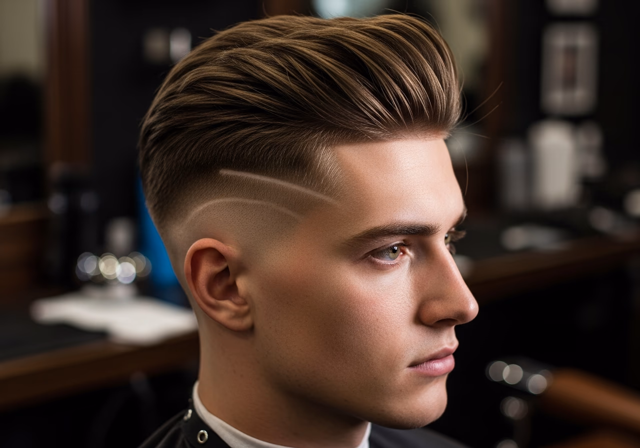 Undercut hairstyle for men 2026 — haircuts for oval faces variation, best for oval faces + thick hair, modern barbering by Master Stylist Jessica Hamilton
