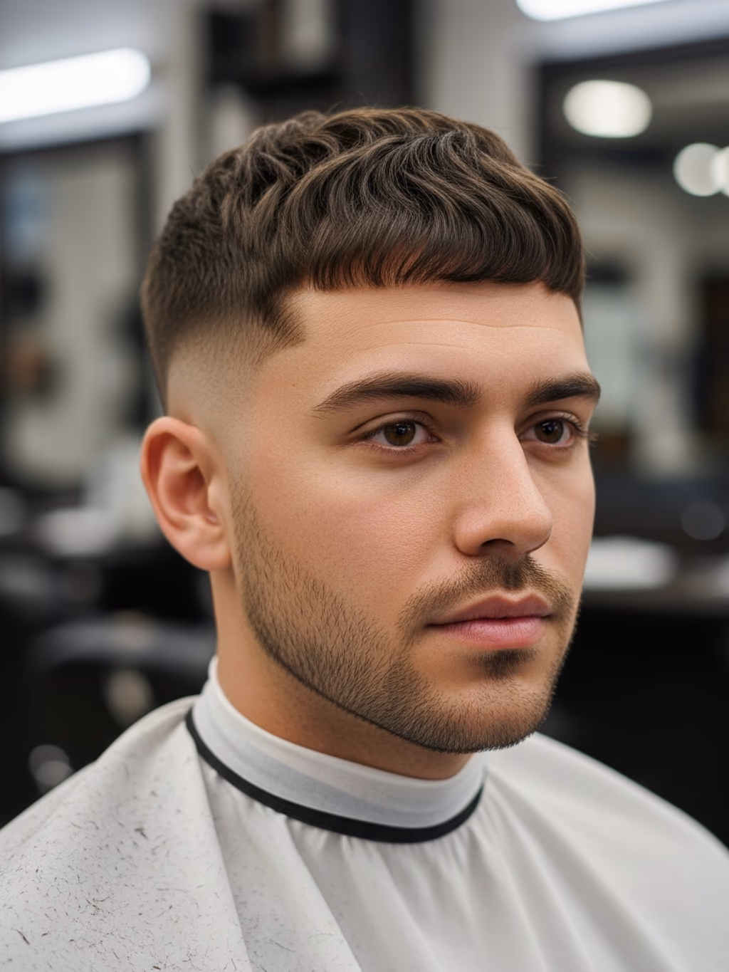 Faded Overgrown Buzz hairstyle for men 2026 — overgrown buzz cut variation, best for heart-shaped faces balancing forehead width, modern barbering by Master Stylist Jessica Hamilton