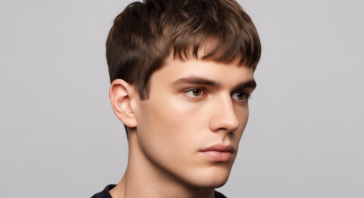 Middle Part Overgrown Buzz hairstyle for men 2026 — overgrown buzz cut variation, best for teenagers and young adults, modern barbering by Master Stylist Jessica Hamilton