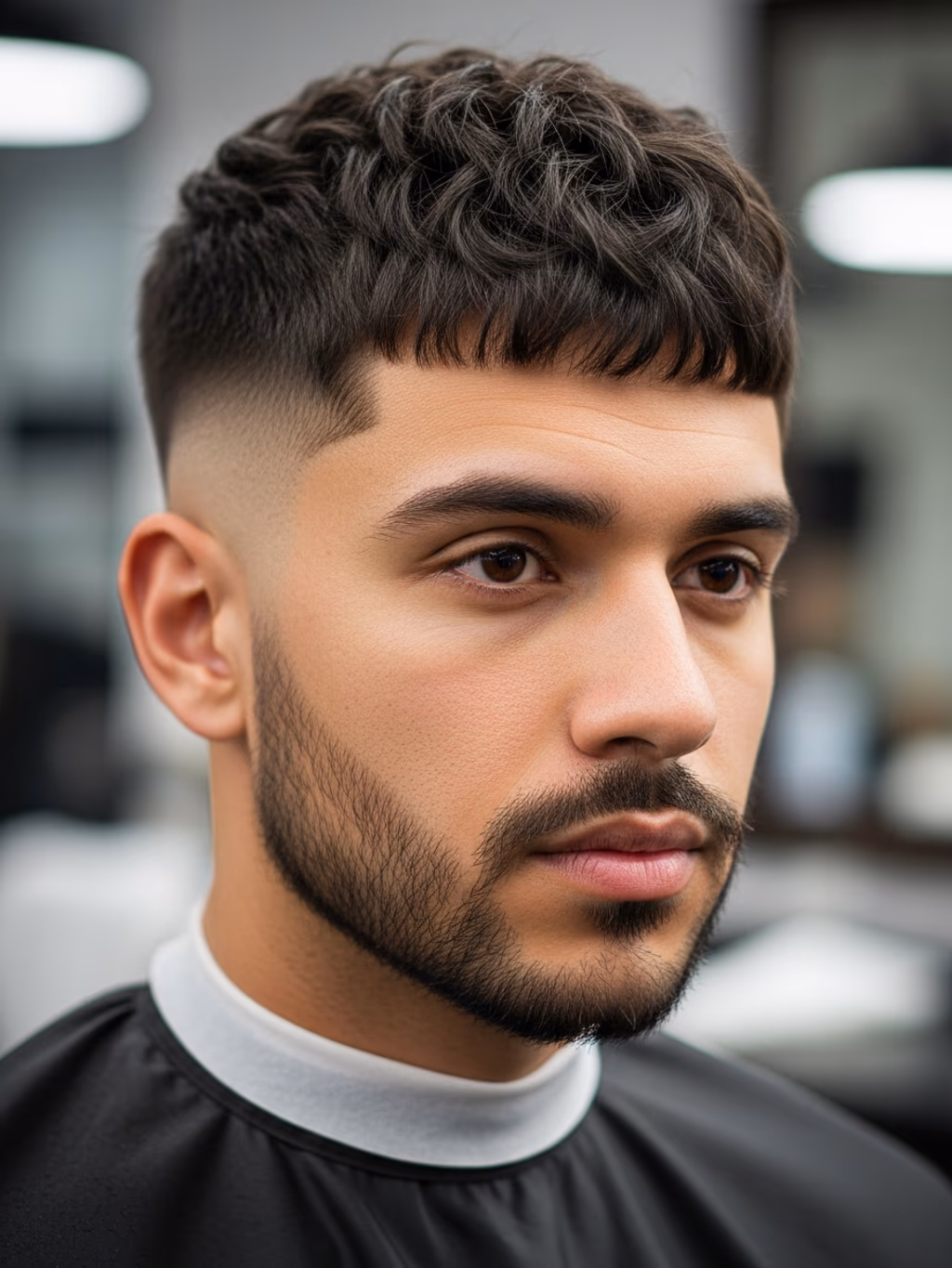 Tapered Overgrown Buzz hairstyle for men 2026 — overgrown buzz cut variation, best for diamond faces with prominent cheekbones, modern barbering by Master Stylist Jessica Hamilton