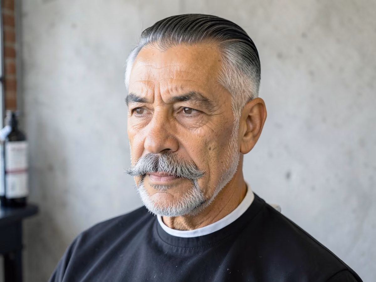 Man with an arthur shelby haircut