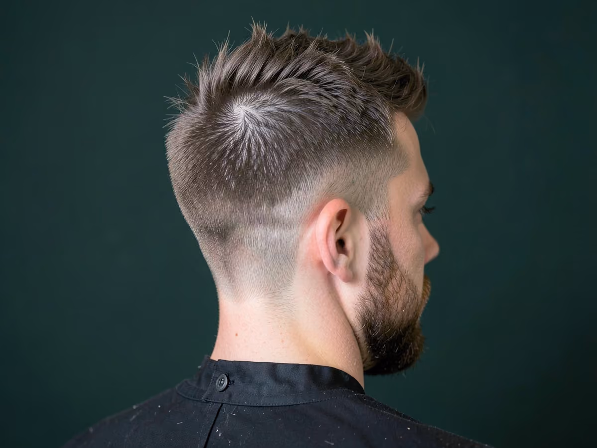 Man with a peaky blinders textured crop haircut