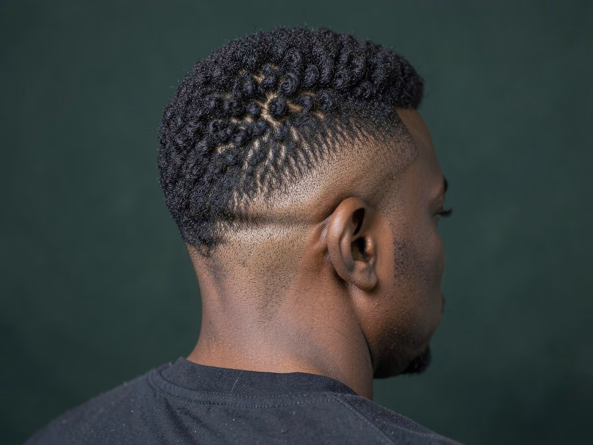 Man with a mid fade perm