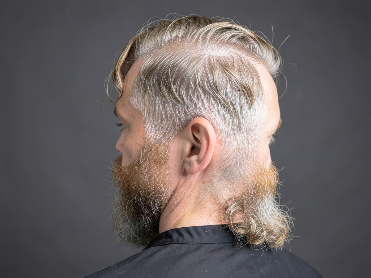 Man with a perm for thin hair