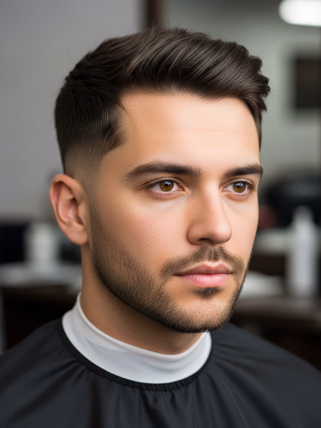 Faded Office Haircut hairstyle for men 2026 — professional office haircut variation, best for heart-shaped faces balancing forehead width, modern barbering by Master Stylist Jessica Hamilton