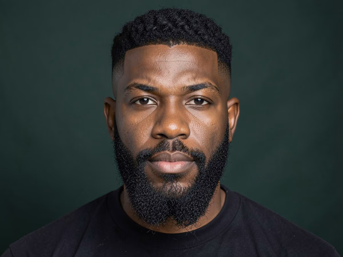 Man with a razor fade for black men