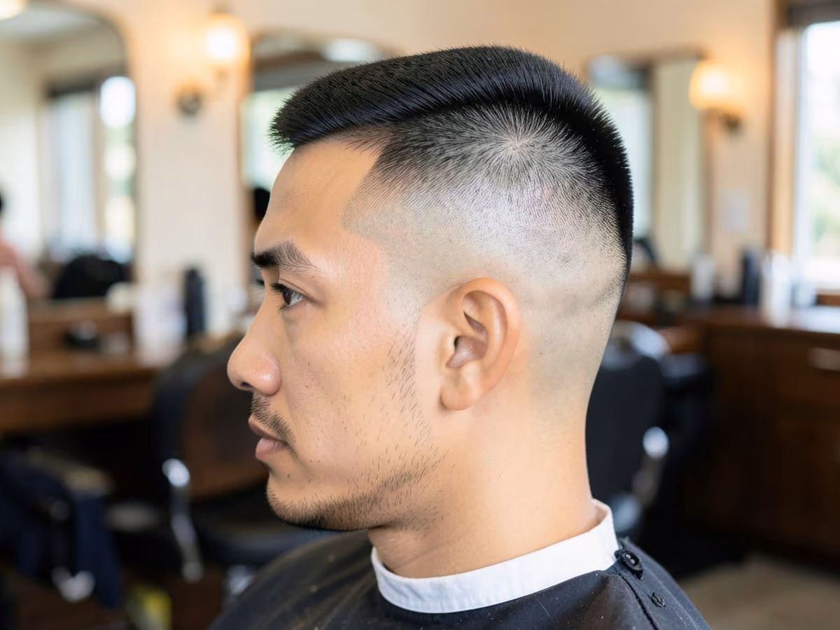 Man with a butch wax crew cut