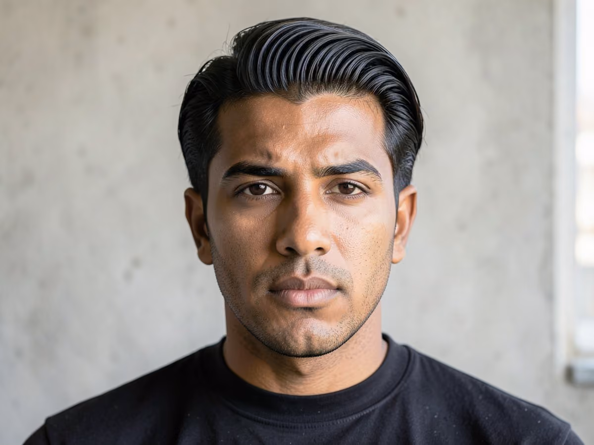 Man with a conk hairstyle