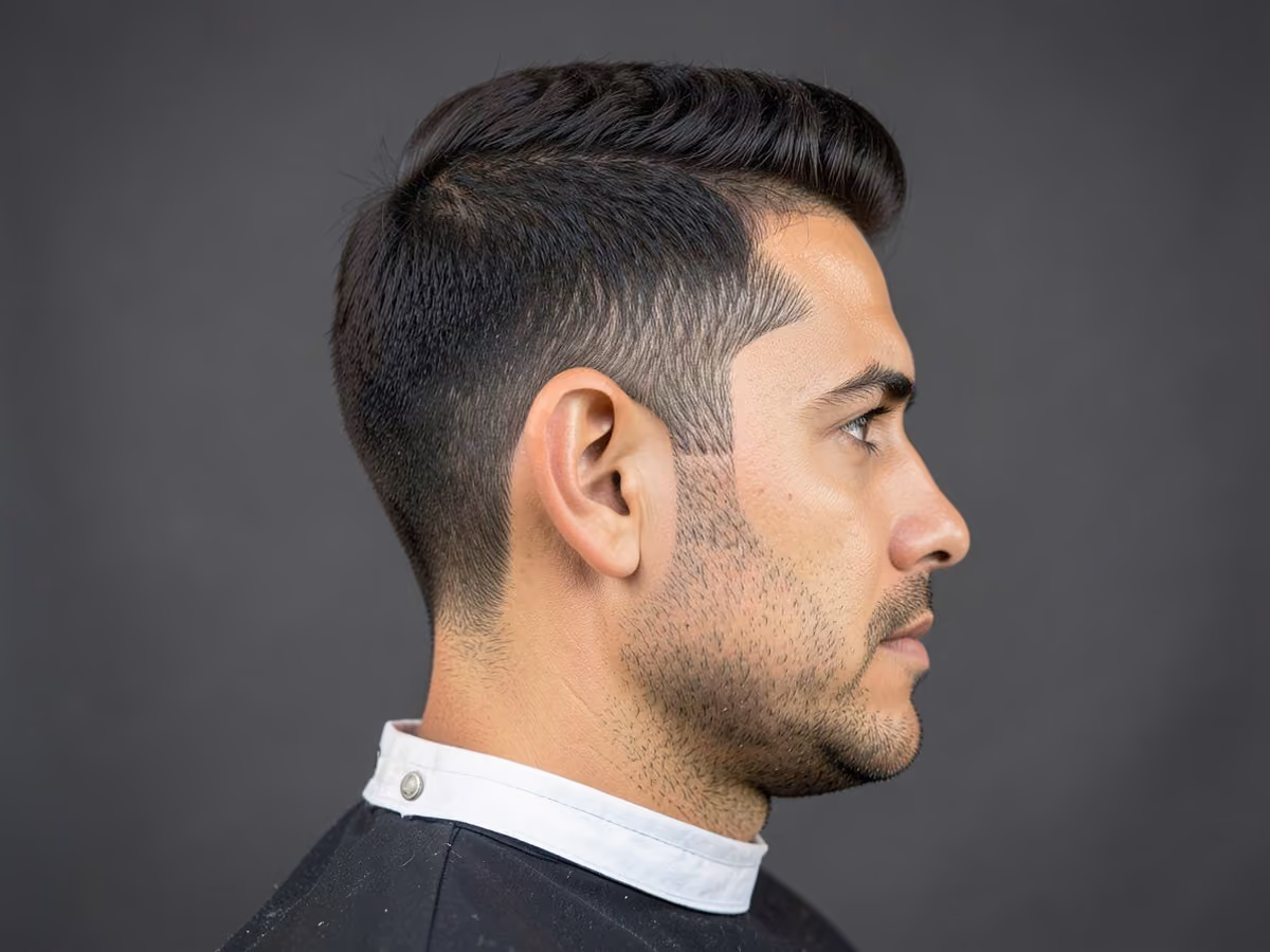 Man with a continental haircut