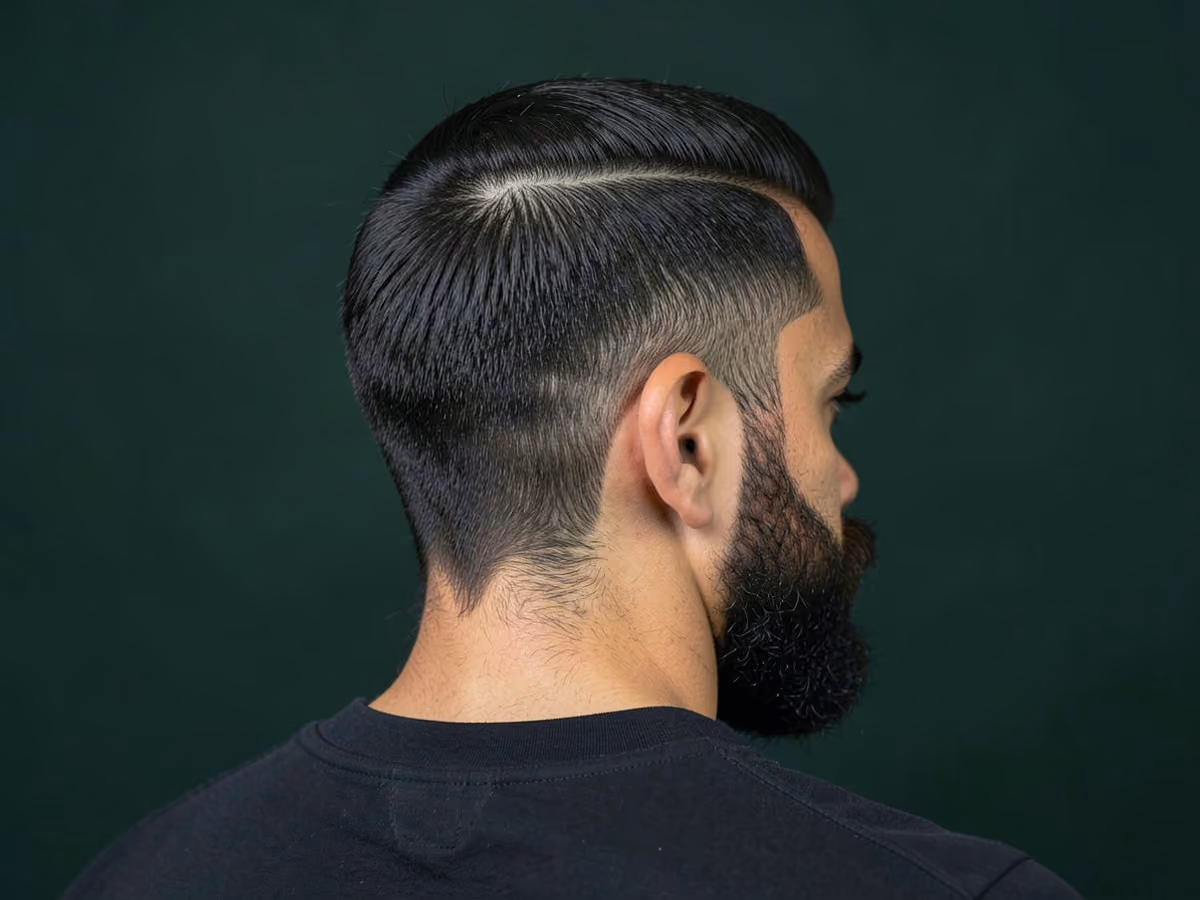 Man with a flat top with fenders