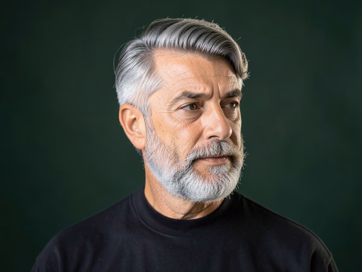 Man with a matinee idol side part