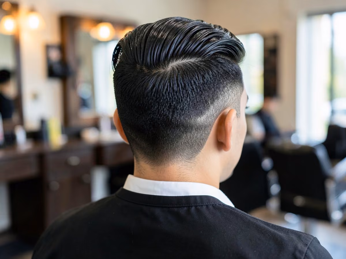 Man with a pachuco haircut