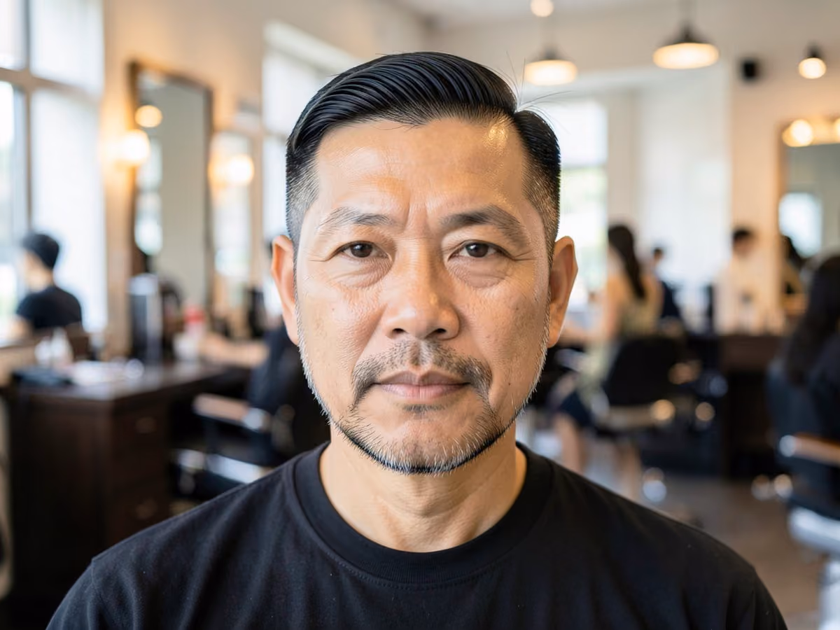 Man with a sean connery haircut