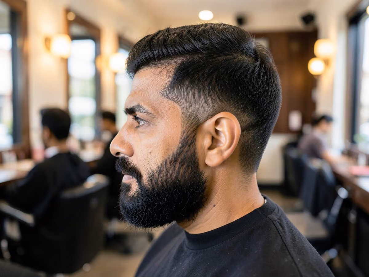 Man with a steve mcqueen haircut