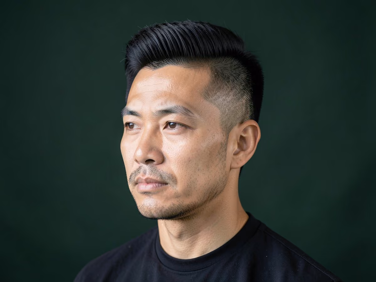 Man with a james dean haircut